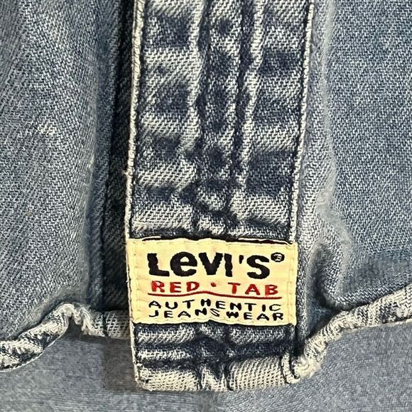 Levi’s Vintage Mens Denim Red Tag Two Horse Logo & 1850 Two Pocket Button Up Sz - Picture 7 of 12